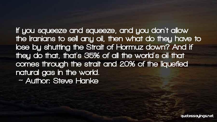 Steve Hanke Quotes: If You Squeeze And Squeeze, And You Don't Allow The Iranians To Sell Any Oil, Then What Do They Have