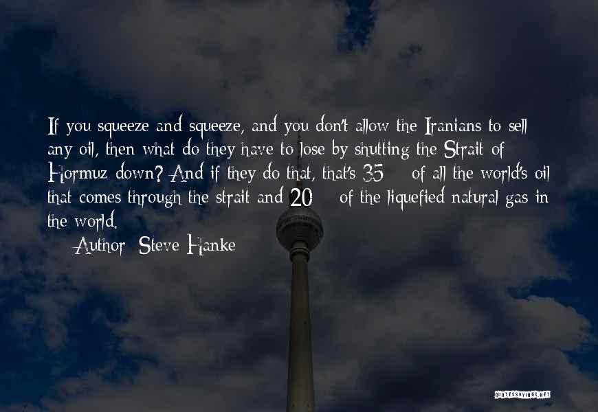 Steve Hanke Quotes: If You Squeeze And Squeeze, And You Don't Allow The Iranians To Sell Any Oil, Then What Do They Have