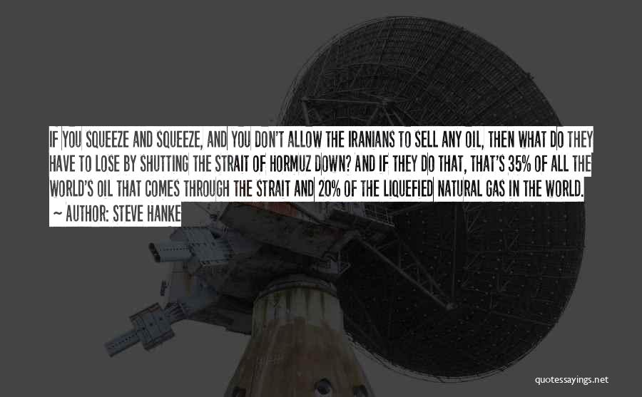 Steve Hanke Quotes: If You Squeeze And Squeeze, And You Don't Allow The Iranians To Sell Any Oil, Then What Do They Have