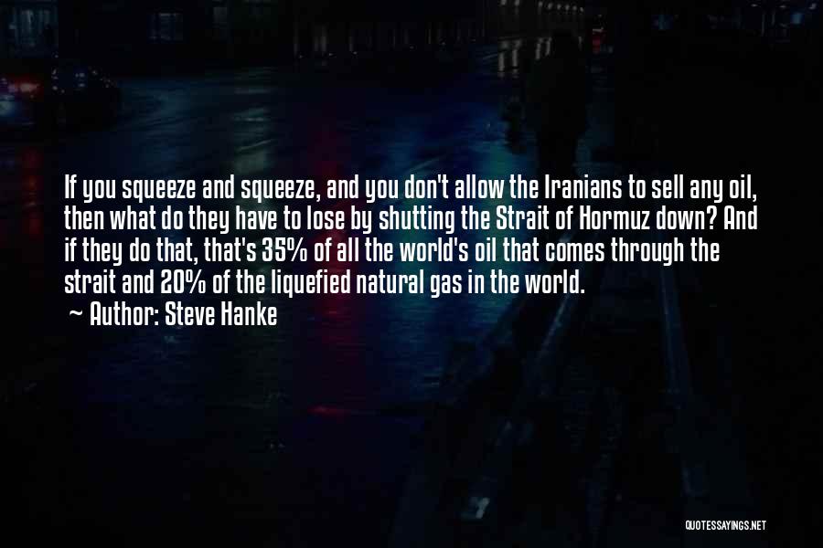 Steve Hanke Quotes: If You Squeeze And Squeeze, And You Don't Allow The Iranians To Sell Any Oil, Then What Do They Have