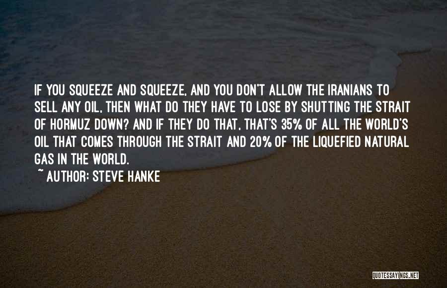 Steve Hanke Quotes: If You Squeeze And Squeeze, And You Don't Allow The Iranians To Sell Any Oil, Then What Do They Have