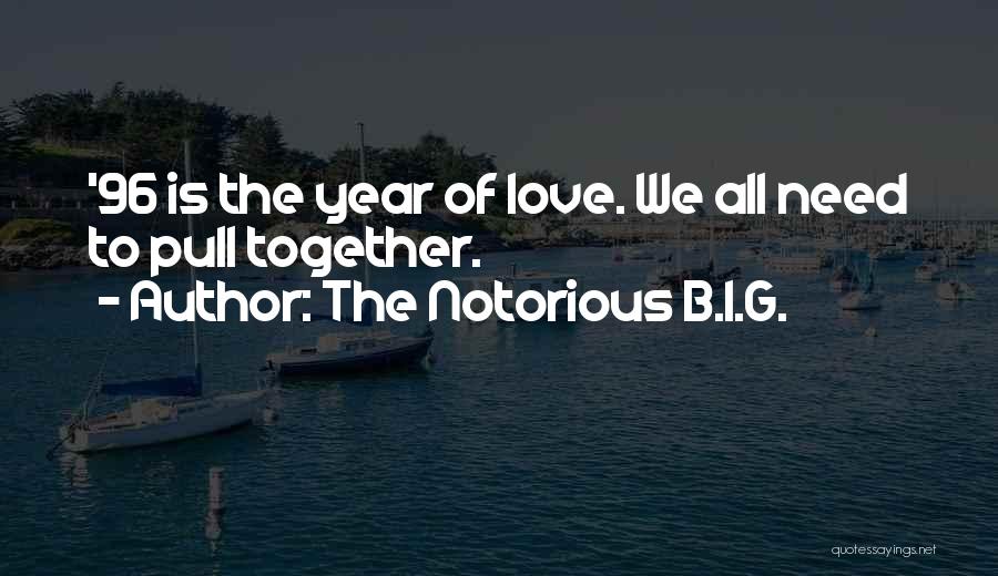 The Notorious B.I.G. Quotes: '96 Is The Year Of Love. We All Need To Pull Together.