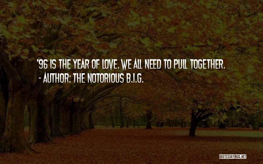 The Notorious B.I.G. Quotes: '96 Is The Year Of Love. We All Need To Pull Together.