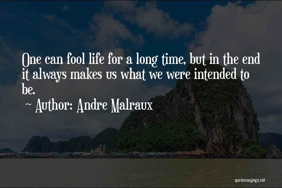 Andre Malraux Quotes: One Can Fool Life For A Long Time, But In The End It Always Makes Us What We Were Intended