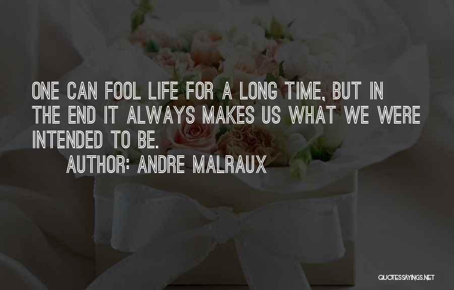 Andre Malraux Quotes: One Can Fool Life For A Long Time, But In The End It Always Makes Us What We Were Intended