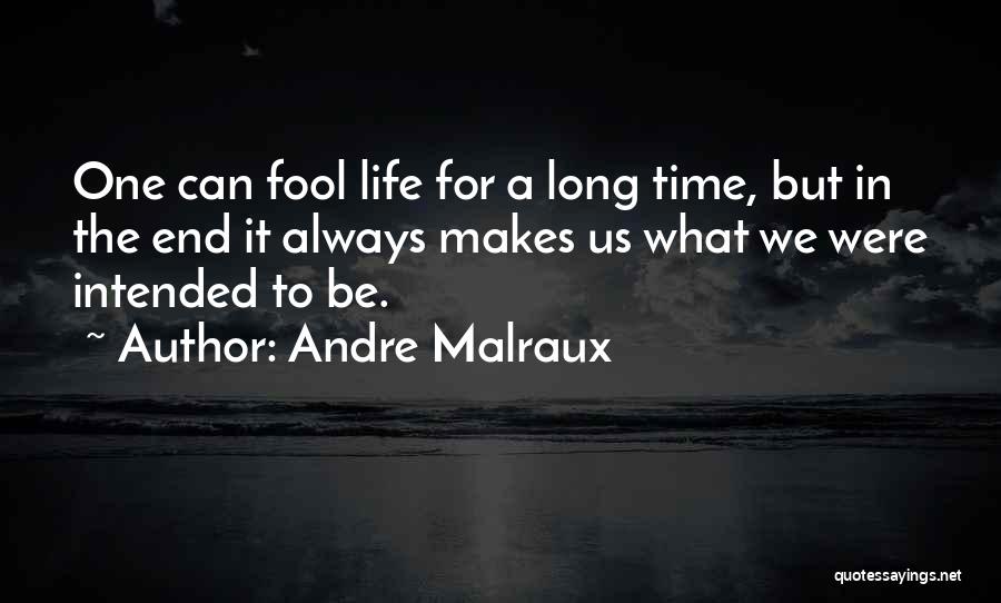 Andre Malraux Quotes: One Can Fool Life For A Long Time, But In The End It Always Makes Us What We Were Intended