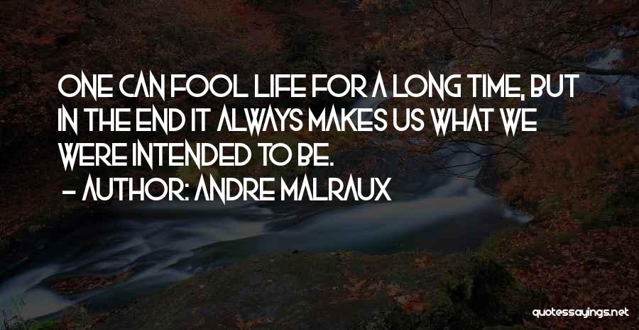 Andre Malraux Quotes: One Can Fool Life For A Long Time, But In The End It Always Makes Us What We Were Intended