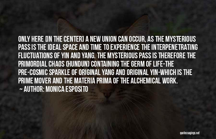 Monica Esposito Quotes: Only Here [in The Center] A New Union Can Occur, As The Mysterious Pass Is The Ideal Space And Time