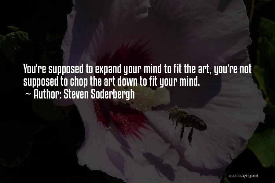 Steven Soderbergh Quotes: You're Supposed To Expand Your Mind To Fit The Art, You're Not Supposed To Chop The Art Down To Fit