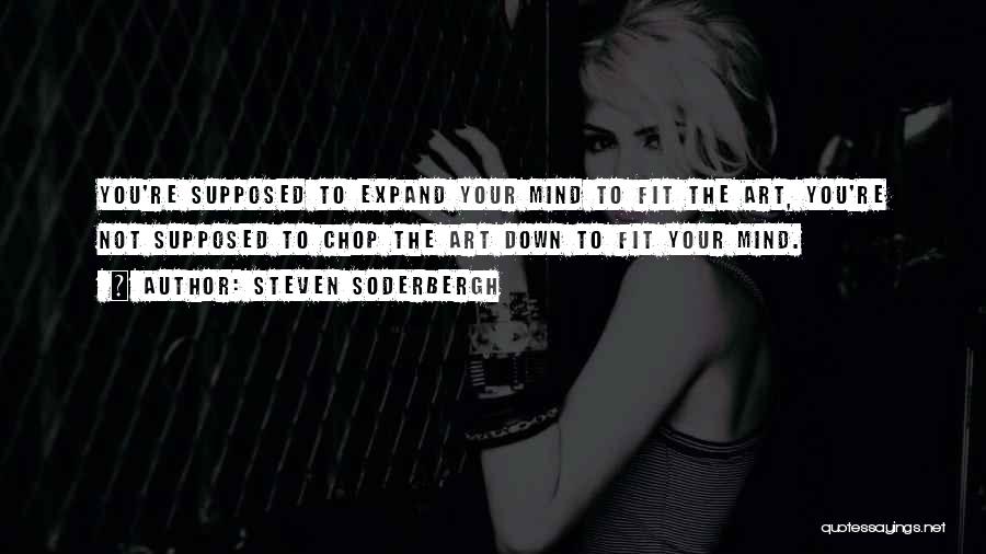 Steven Soderbergh Quotes: You're Supposed To Expand Your Mind To Fit The Art, You're Not Supposed To Chop The Art Down To Fit