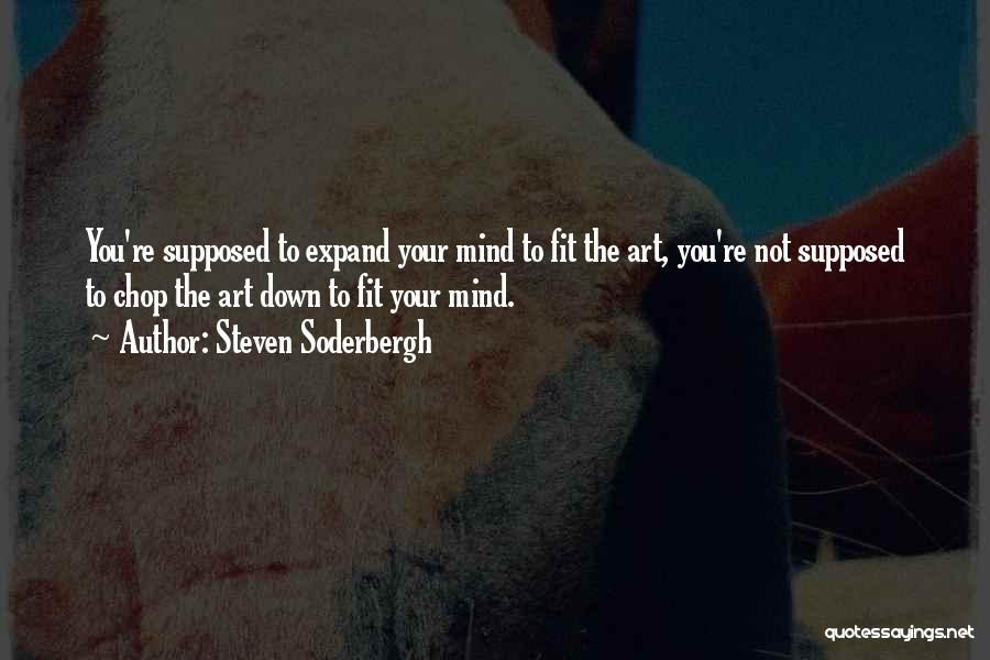 Steven Soderbergh Quotes: You're Supposed To Expand Your Mind To Fit The Art, You're Not Supposed To Chop The Art Down To Fit