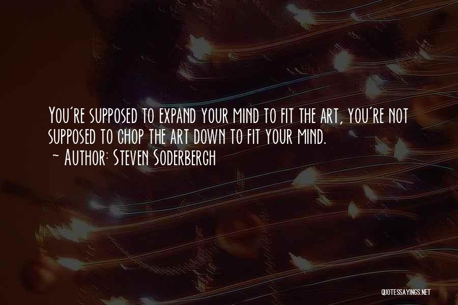 Steven Soderbergh Quotes: You're Supposed To Expand Your Mind To Fit The Art, You're Not Supposed To Chop The Art Down To Fit