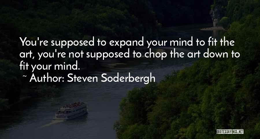 Steven Soderbergh Quotes: You're Supposed To Expand Your Mind To Fit The Art, You're Not Supposed To Chop The Art Down To Fit