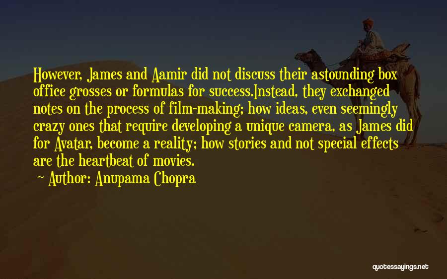Anupama Chopra Quotes: However, James And Aamir Did Not Discuss Their Astounding Box Office Grosses Or Formulas For Success.instead, They Exchanged Notes On