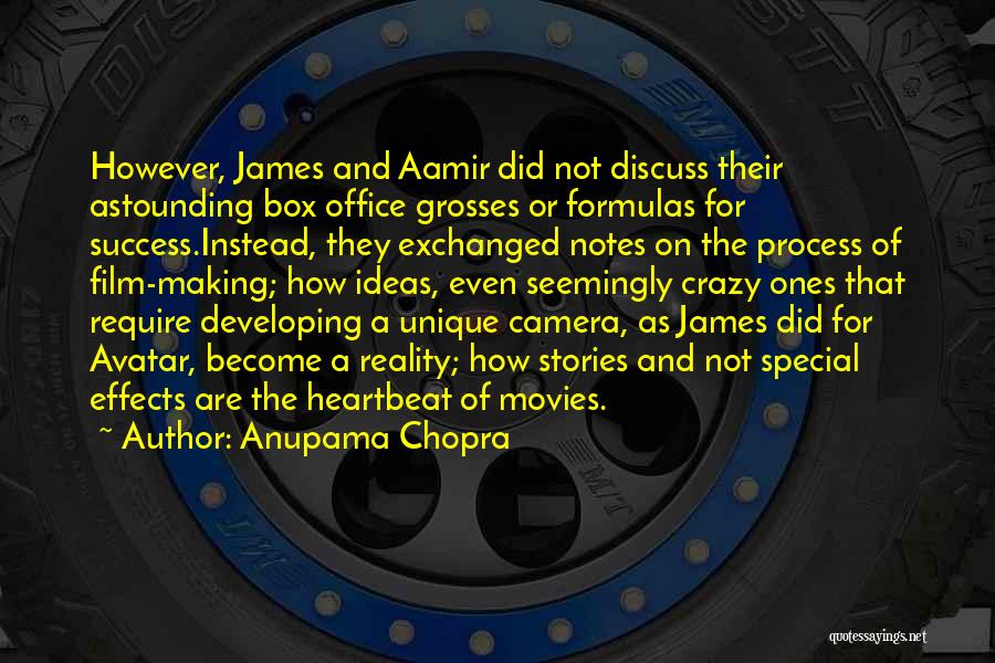 Anupama Chopra Quotes: However, James And Aamir Did Not Discuss Their Astounding Box Office Grosses Or Formulas For Success.instead, They Exchanged Notes On