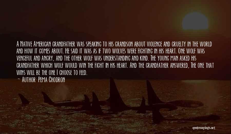 Pema Chodron Quotes: A Native American Grandfather Was Speaking To His Grandson About Violence And Cruelty In The World And How It Comes