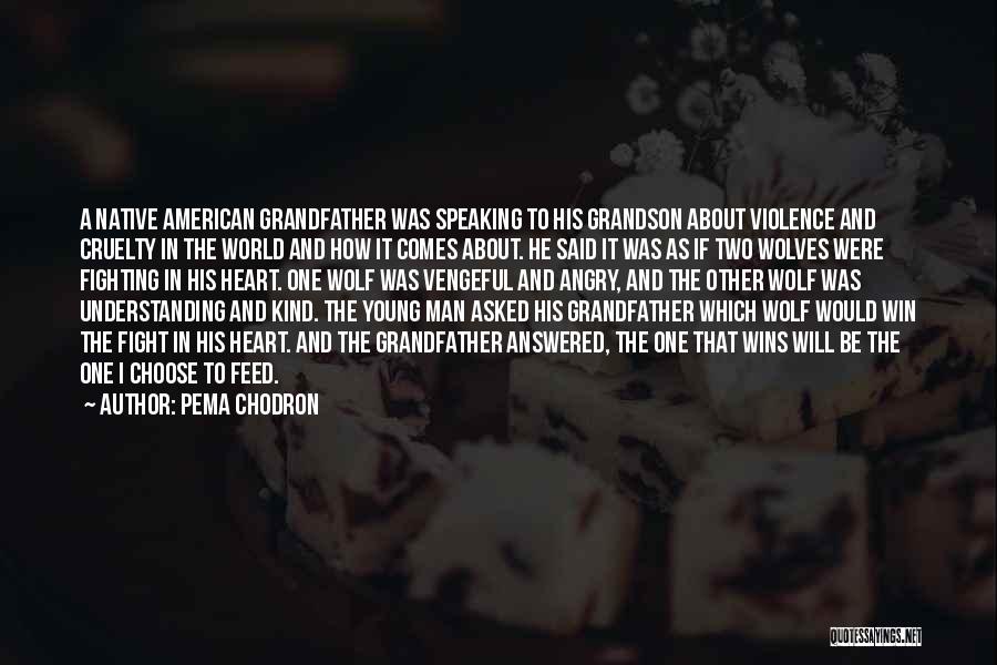 Pema Chodron Quotes: A Native American Grandfather Was Speaking To His Grandson About Violence And Cruelty In The World And How It Comes
