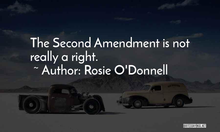 Rosie O'Donnell Quotes: The Second Amendment Is Not Really A Right.