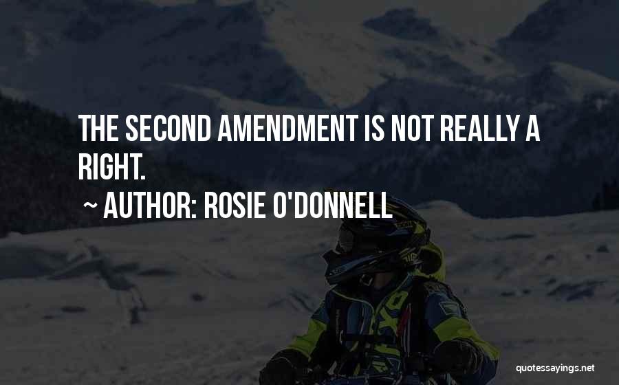 Rosie O'Donnell Quotes: The Second Amendment Is Not Really A Right.