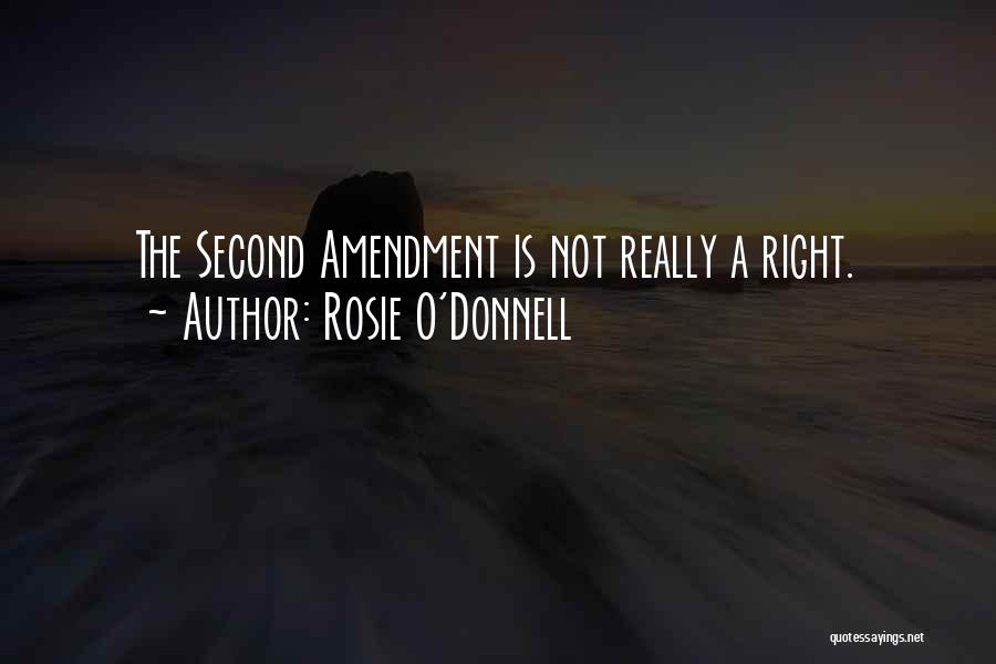 Rosie O'Donnell Quotes: The Second Amendment Is Not Really A Right.