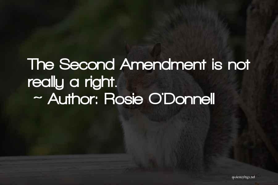 Rosie O'Donnell Quotes: The Second Amendment Is Not Really A Right.