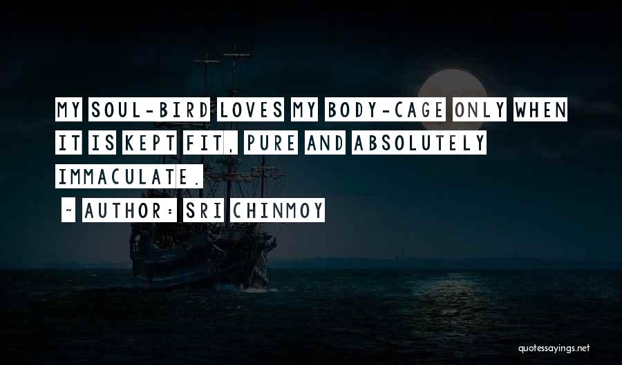 Sri Chinmoy Quotes: My Soul-bird Loves My Body-cage Only When It Is Kept Fit, Pure And Absolutely Immaculate.