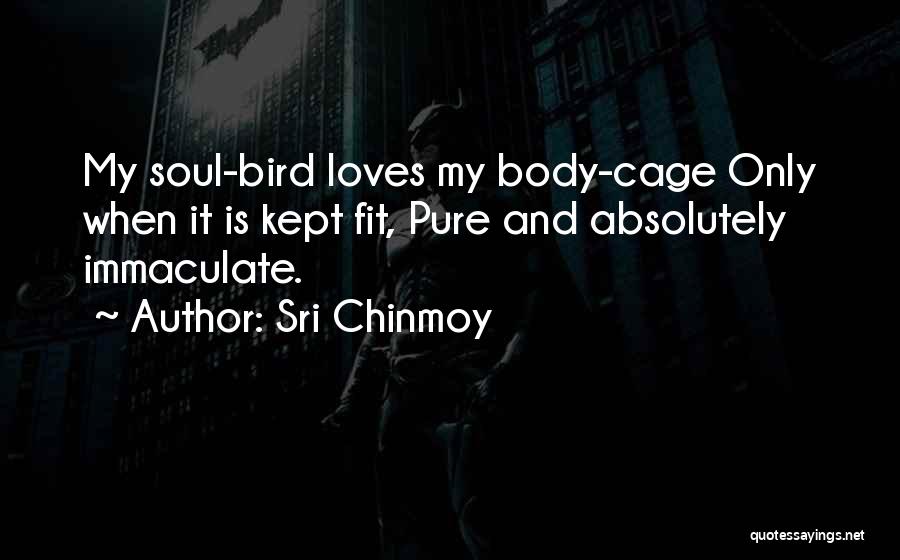 Sri Chinmoy Quotes: My Soul-bird Loves My Body-cage Only When It Is Kept Fit, Pure And Absolutely Immaculate.