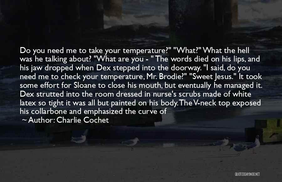 Charlie Cochet Quotes: Do You Need Me To Take Your Temperature? What? What The Hell Was He Talking About? What Are You -