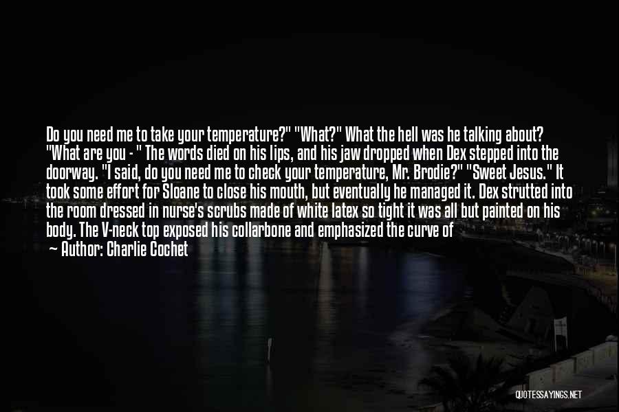 Charlie Cochet Quotes: Do You Need Me To Take Your Temperature? What? What The Hell Was He Talking About? What Are You -