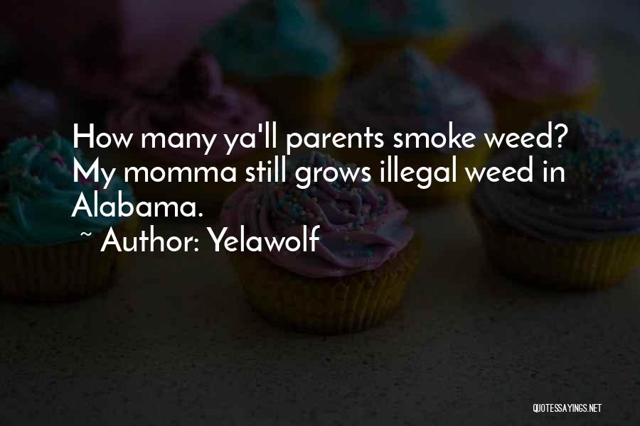 Yelawolf Quotes: How Many Ya'll Parents Smoke Weed? My Momma Still Grows Illegal Weed In Alabama.