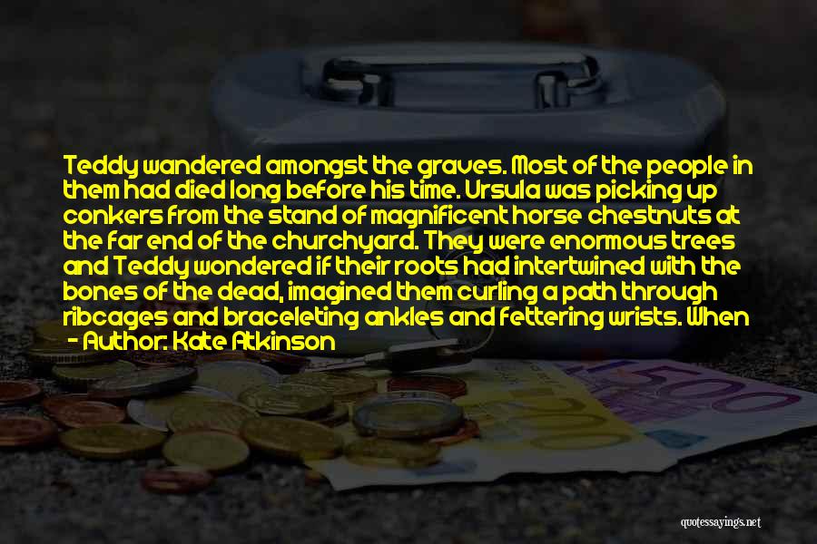 Kate Atkinson Quotes: Teddy Wandered Amongst The Graves. Most Of The People In Them Had Died Long Before His Time. Ursula Was Picking