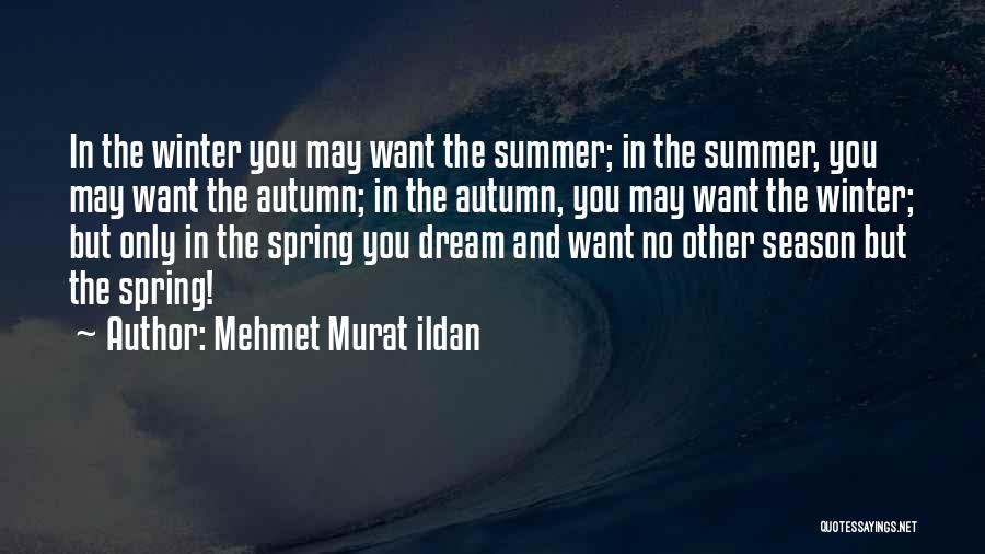Mehmet Murat Ildan Quotes: In The Winter You May Want The Summer; In The Summer, You May Want The Autumn; In The Autumn, You