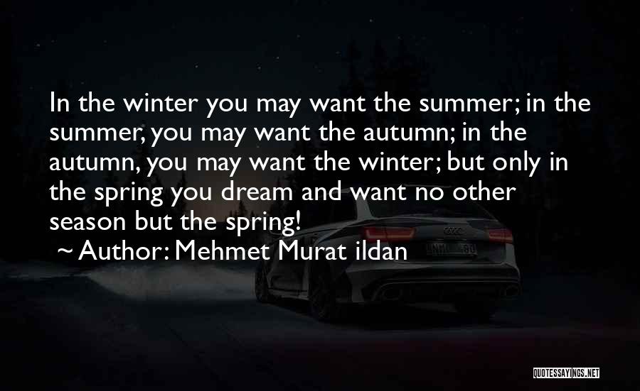 Mehmet Murat Ildan Quotes: In The Winter You May Want The Summer; In The Summer, You May Want The Autumn; In The Autumn, You