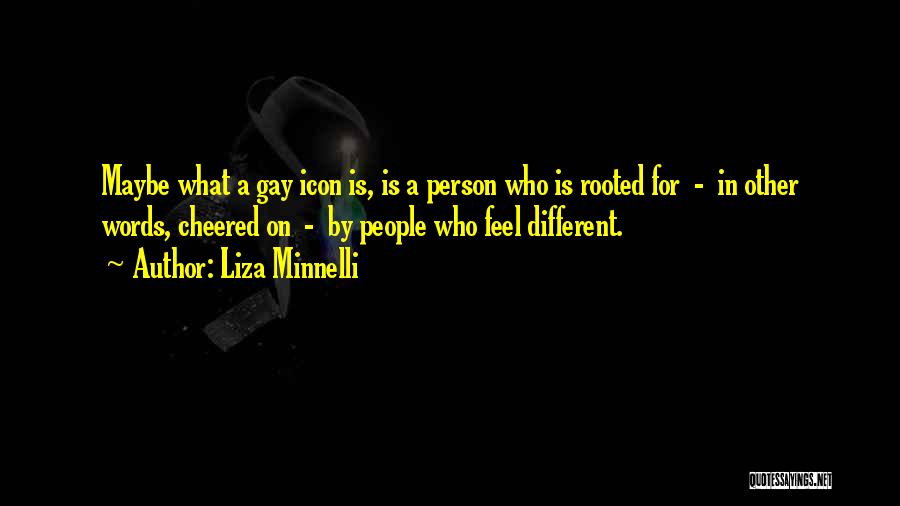 Liza Minnelli Quotes: Maybe What A Gay Icon Is, Is A Person Who Is Rooted For - In Other Words, Cheered On -