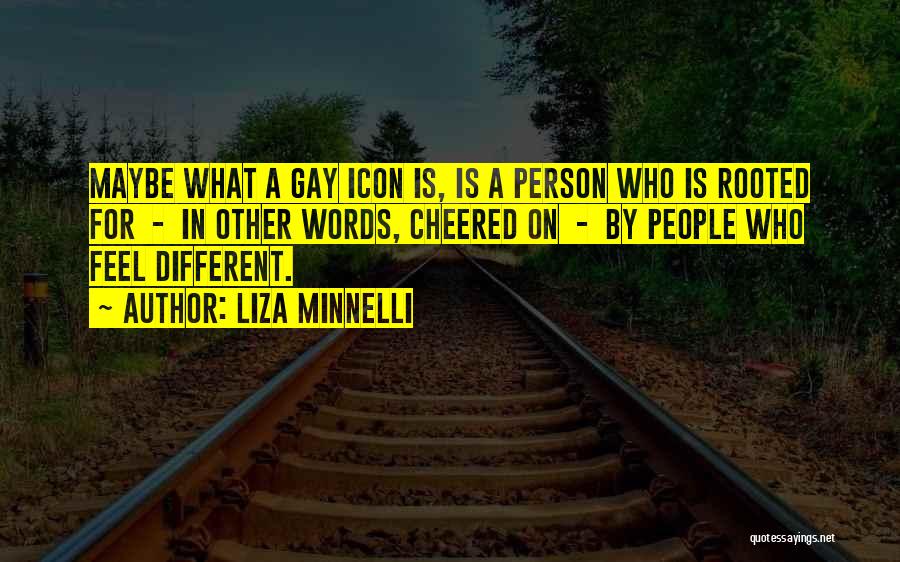 Liza Minnelli Quotes: Maybe What A Gay Icon Is, Is A Person Who Is Rooted For - In Other Words, Cheered On -