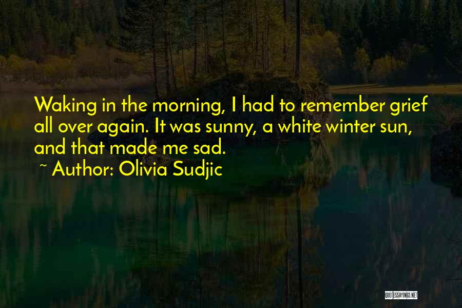 Olivia Sudjic Quotes: Waking In The Morning, I Had To Remember Grief All Over Again. It Was Sunny, A White Winter Sun, And