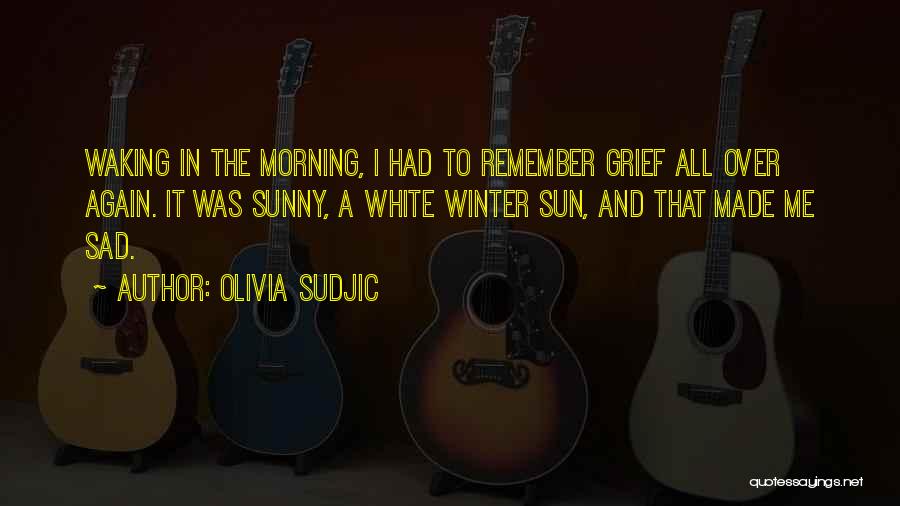 Olivia Sudjic Quotes: Waking In The Morning, I Had To Remember Grief All Over Again. It Was Sunny, A White Winter Sun, And