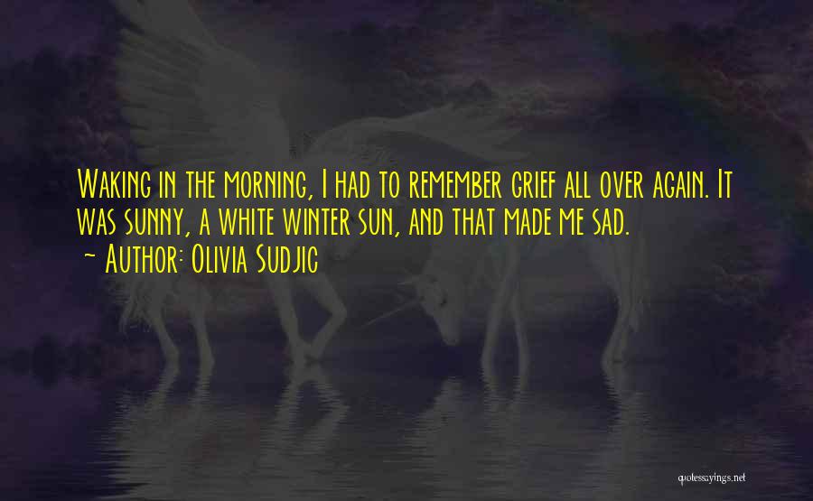 Olivia Sudjic Quotes: Waking In The Morning, I Had To Remember Grief All Over Again. It Was Sunny, A White Winter Sun, And