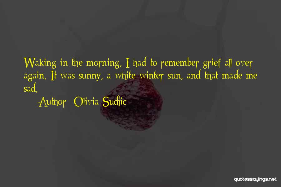 Olivia Sudjic Quotes: Waking In The Morning, I Had To Remember Grief All Over Again. It Was Sunny, A White Winter Sun, And