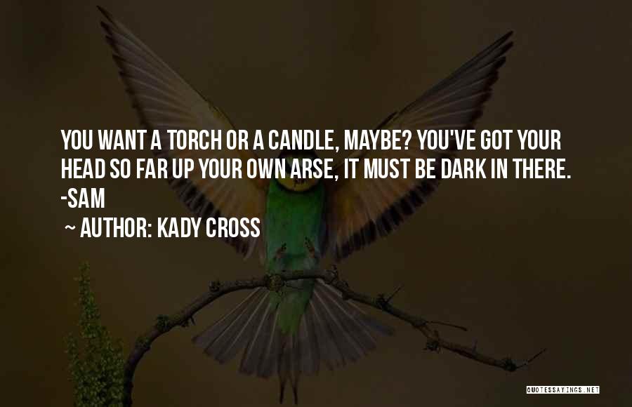 Kady Cross Quotes: You Want A Torch Or A Candle, Maybe? You've Got Your Head So Far Up Your Own Arse, It Must