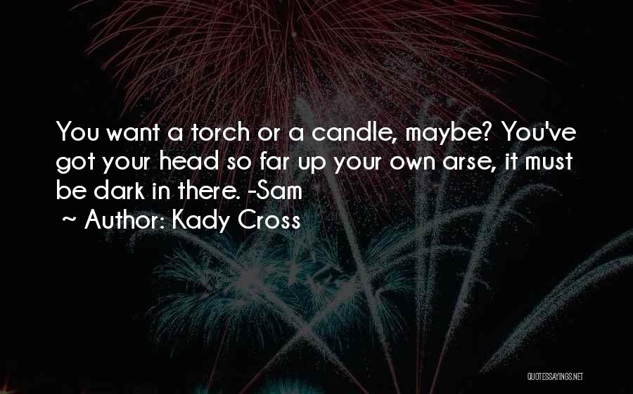 Kady Cross Quotes: You Want A Torch Or A Candle, Maybe? You've Got Your Head So Far Up Your Own Arse, It Must