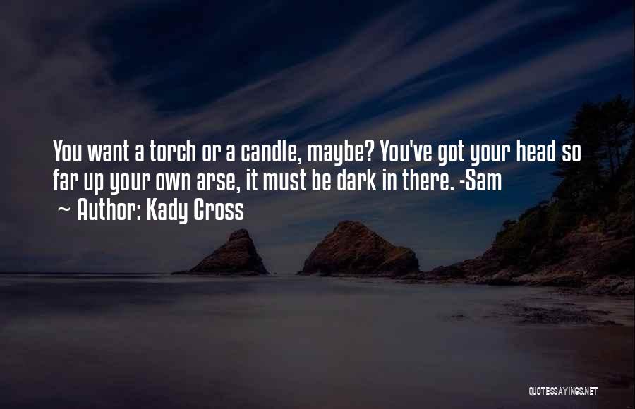 Kady Cross Quotes: You Want A Torch Or A Candle, Maybe? You've Got Your Head So Far Up Your Own Arse, It Must