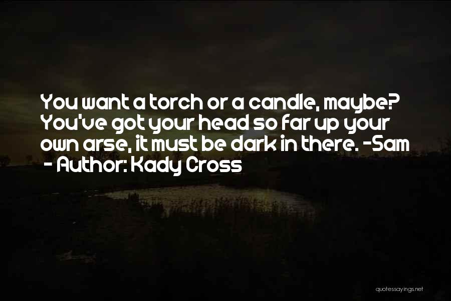 Kady Cross Quotes: You Want A Torch Or A Candle, Maybe? You've Got Your Head So Far Up Your Own Arse, It Must