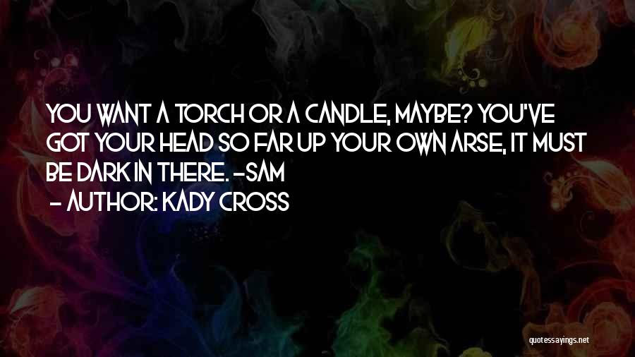 Kady Cross Quotes: You Want A Torch Or A Candle, Maybe? You've Got Your Head So Far Up Your Own Arse, It Must