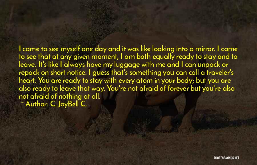 C. JoyBell C. Quotes: I Came To See Myself One Day And It Was Like Looking Into A Mirror. I Came To See That