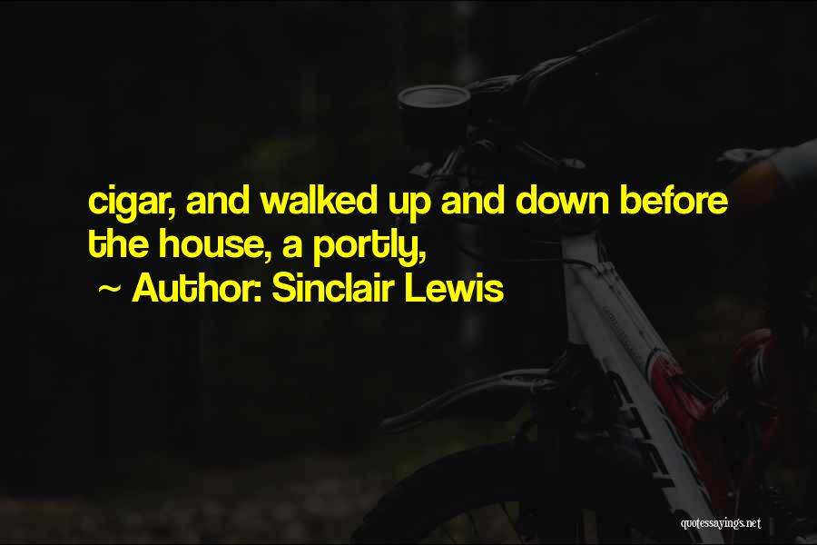 Sinclair Lewis Quotes: Cigar, And Walked Up And Down Before The House, A Portly,