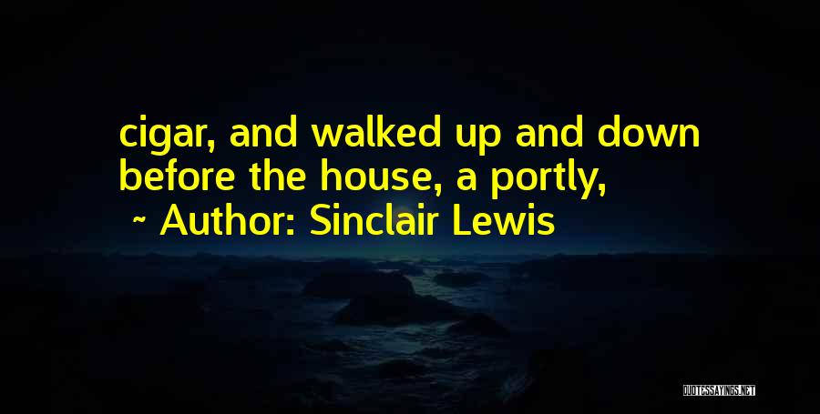 Sinclair Lewis Quotes: Cigar, And Walked Up And Down Before The House, A Portly,