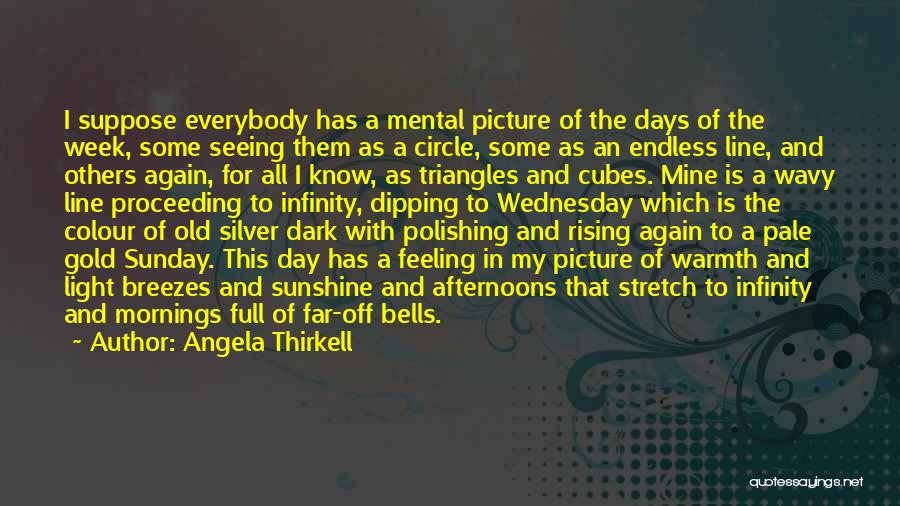 Angela Thirkell Quotes: I Suppose Everybody Has A Mental Picture Of The Days Of The Week, Some Seeing Them As A Circle, Some
