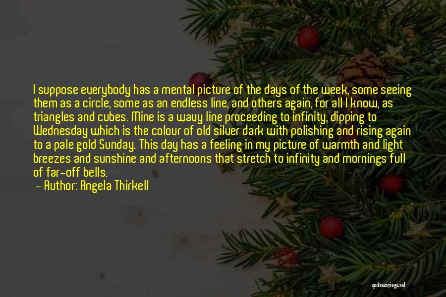 Angela Thirkell Quotes: I Suppose Everybody Has A Mental Picture Of The Days Of The Week, Some Seeing Them As A Circle, Some