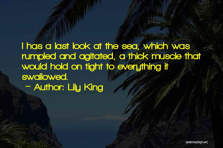 Lily King Quotes: I Has A Last Look At The Sea, Which Was Rumpled And Agitated, A Thick Muscle That Would Hold On